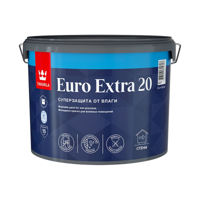 Краска для влажных помещений Tikkurila Euro Extra 20 A п/мат. (2,7 л)
